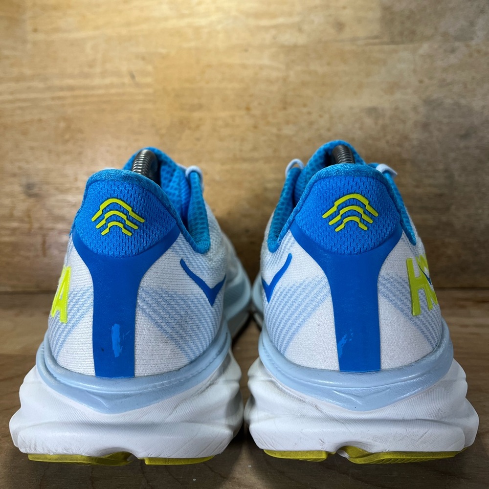 Hoka One One Clifton 9 REFLECTIVE Mens Size 10 Wide Running Shoes Sneakers Blue - Picture 5 of 12